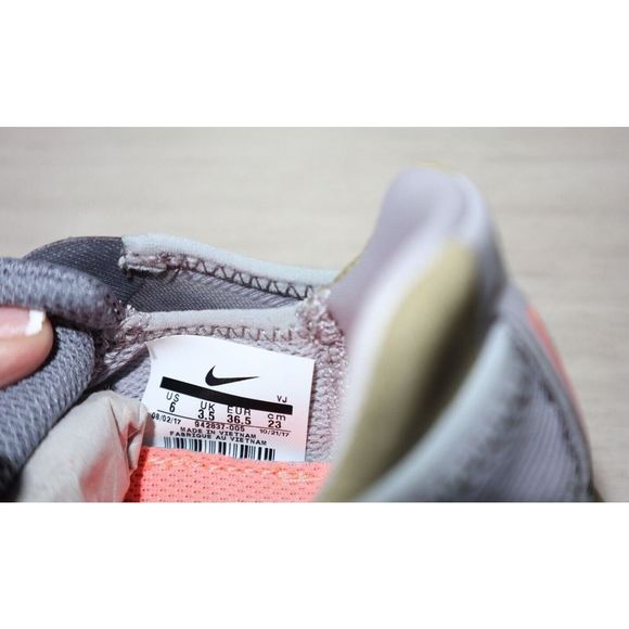 Nike 942837-005 Women's Sz 6 Gunsmoke Gray Free Rn 2018 Running Shoes $100+ - Picture 7 of 8